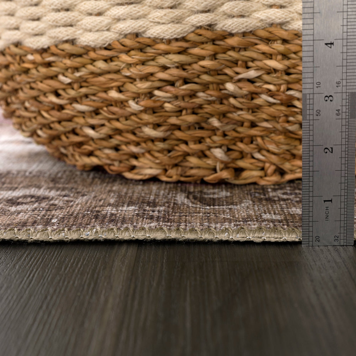 Ionia IO-08 Traditional Washable Rug | BROWN/BLACK | Non-Slip