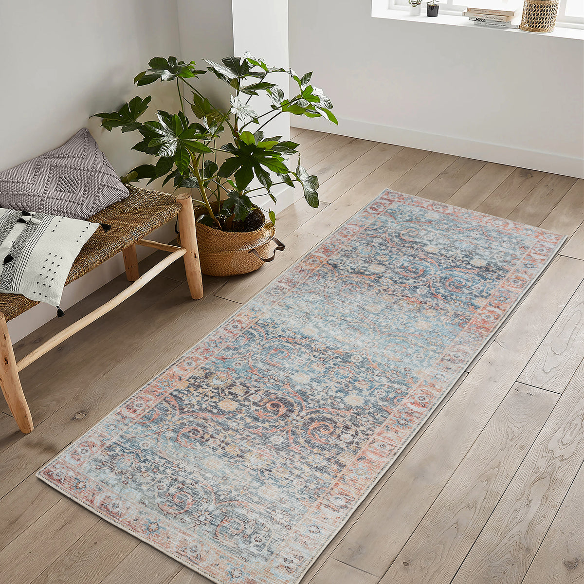 Caria CR-02 Traditional Washable Rug | Non-Slip