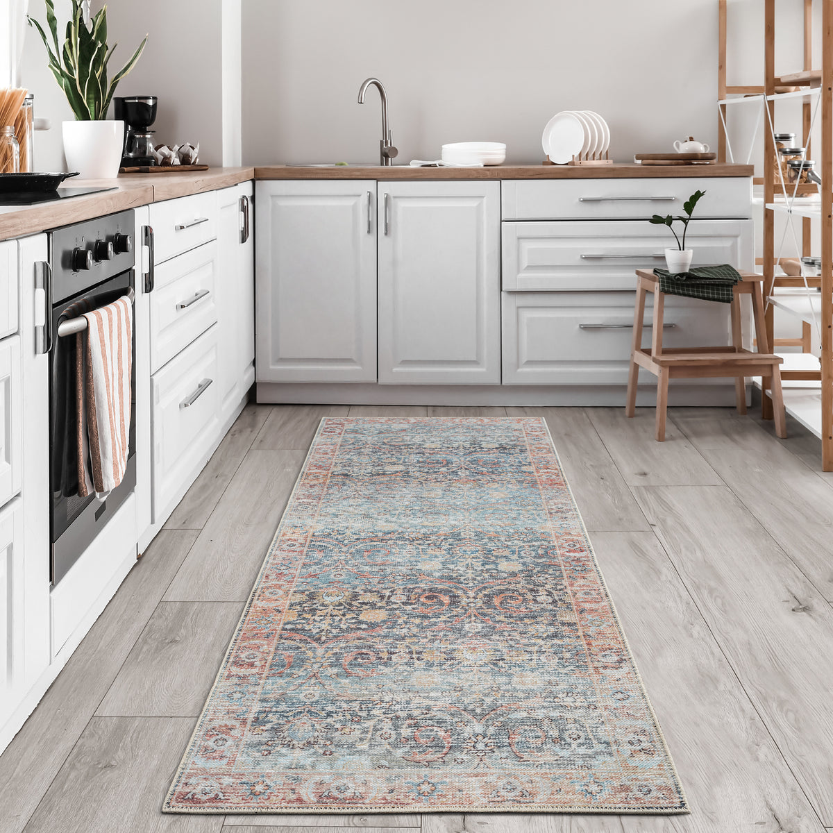 Caria CR-02 Traditional Washable Rug | Non-Slip