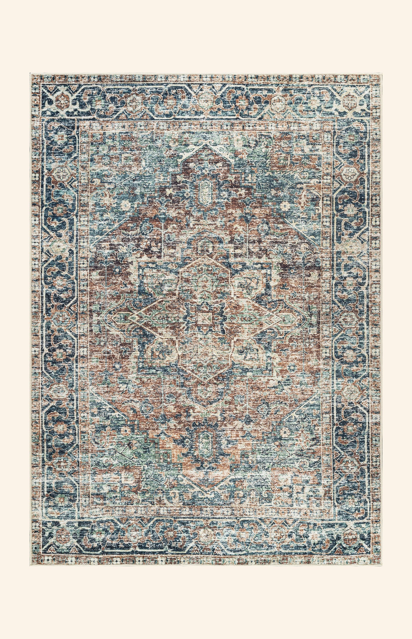 Vera - Teal & Tangerine Rug