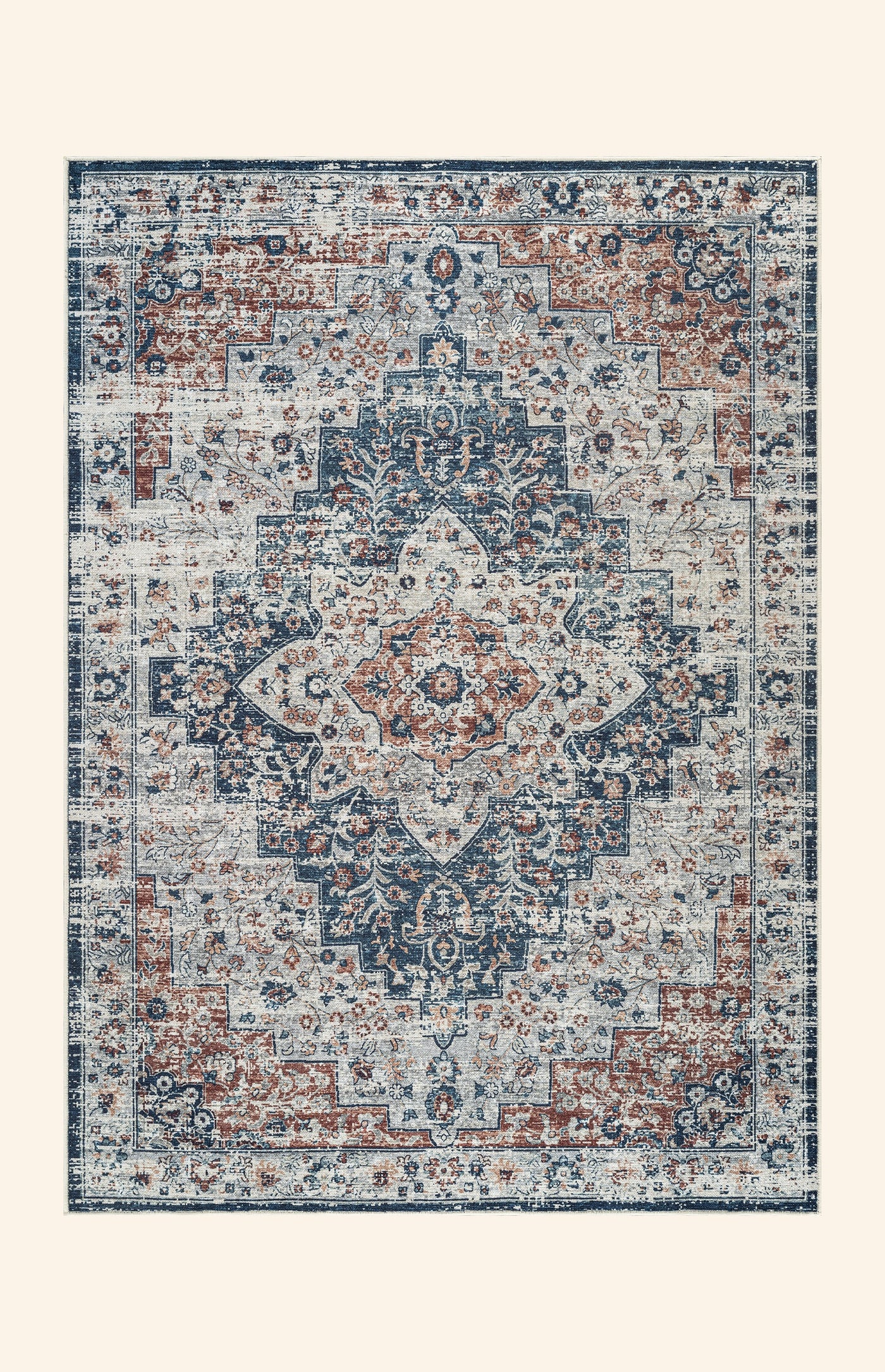 Cyprus - Teal & Terracotta Rug