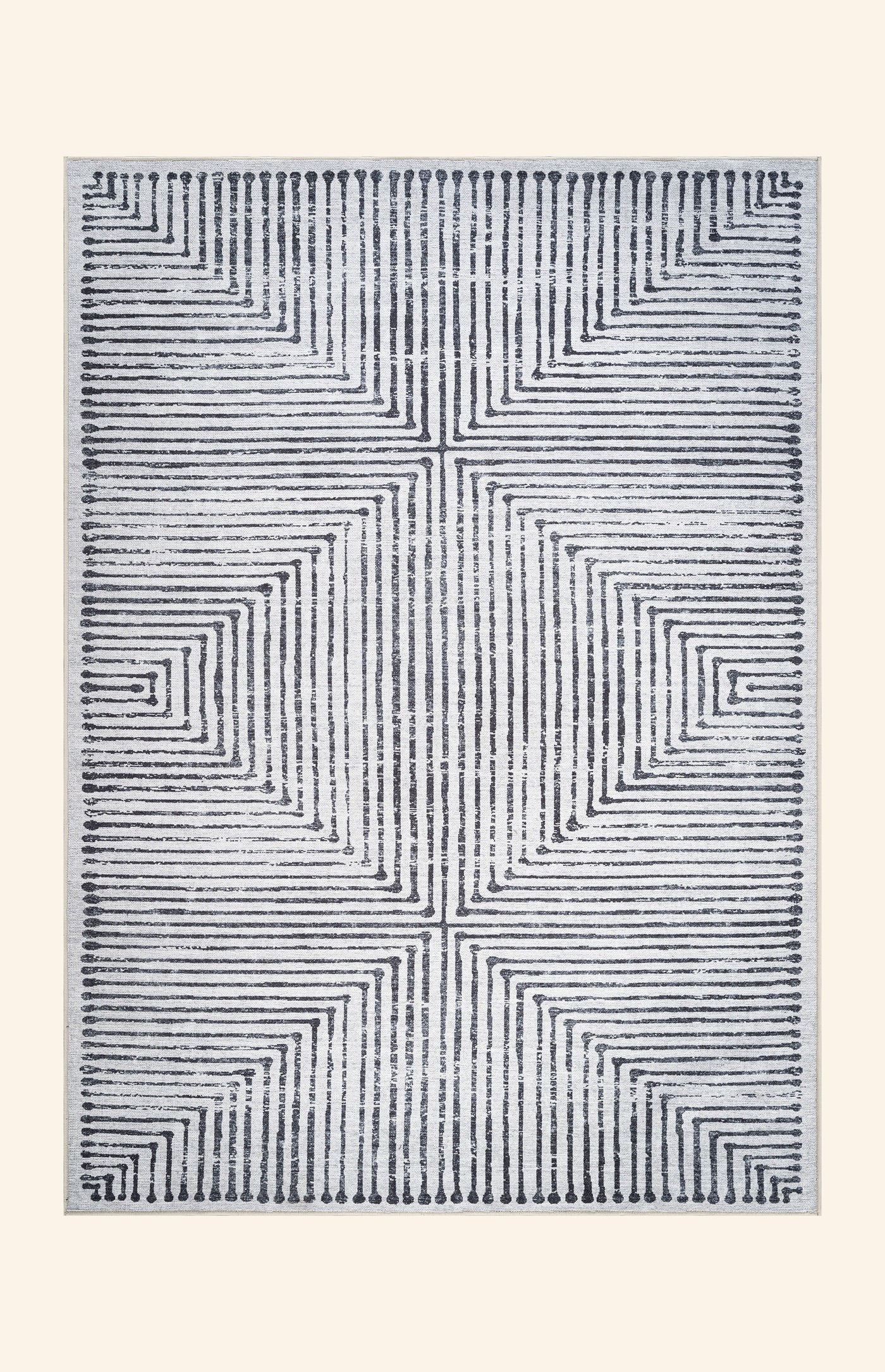 Hampton - Black & Ivory Rug