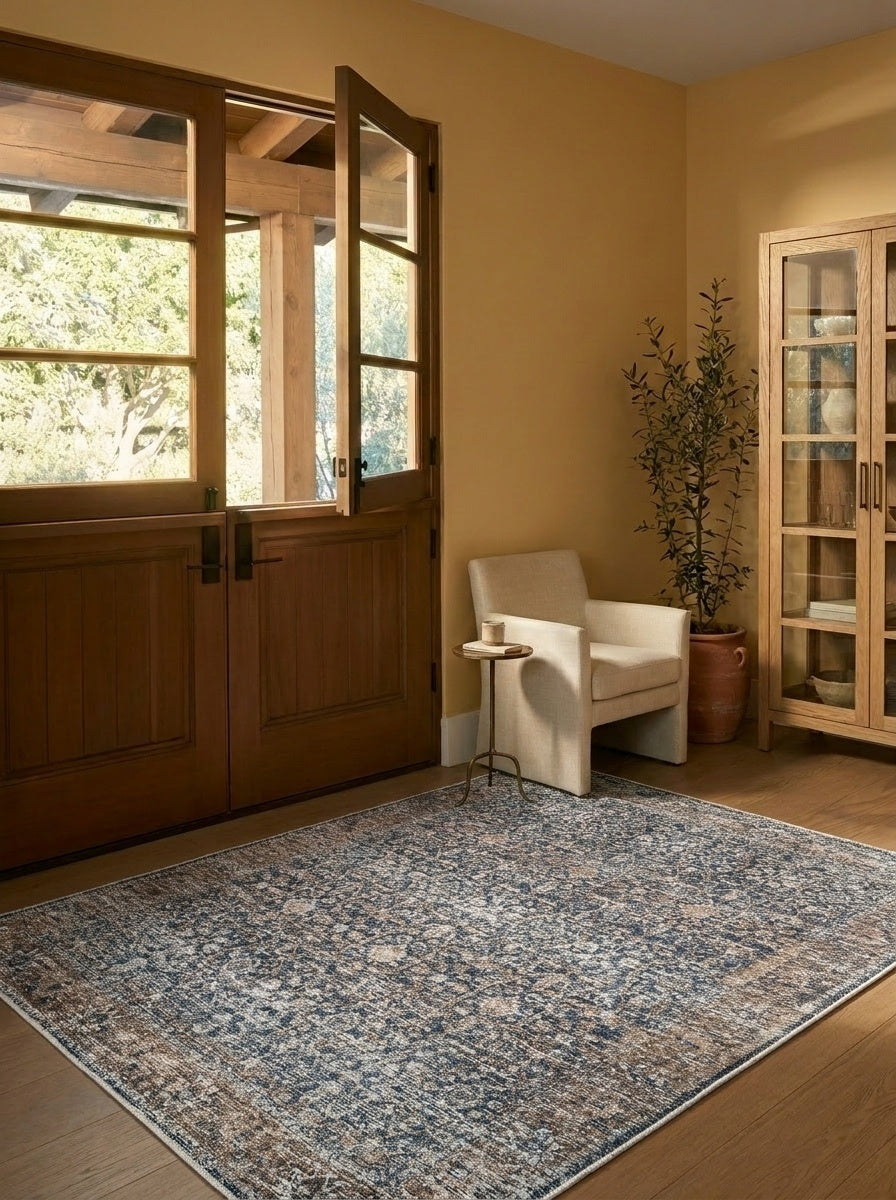 Hudson - Indigo & Camel Rug