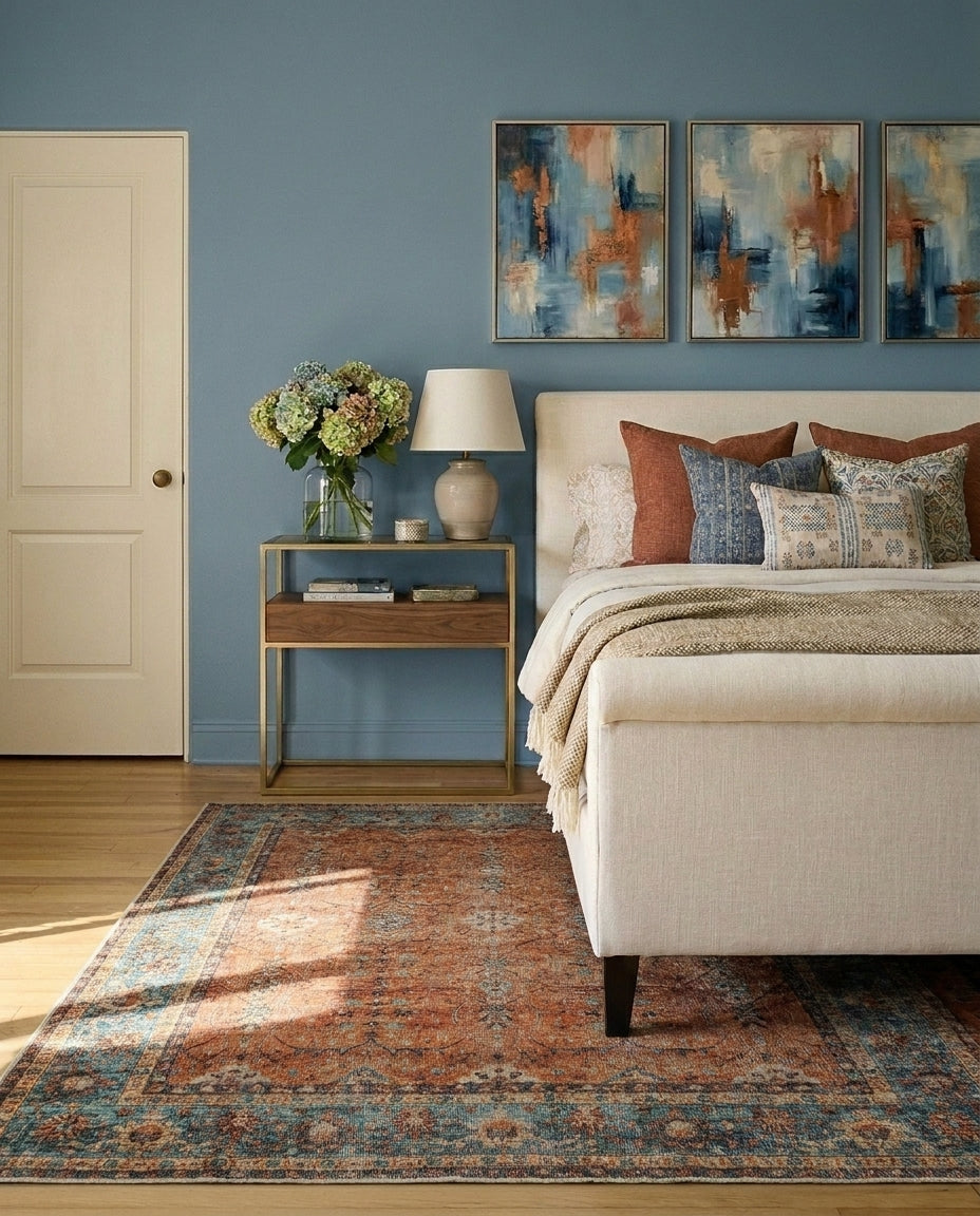 Aurora - Sunset Teal Rug