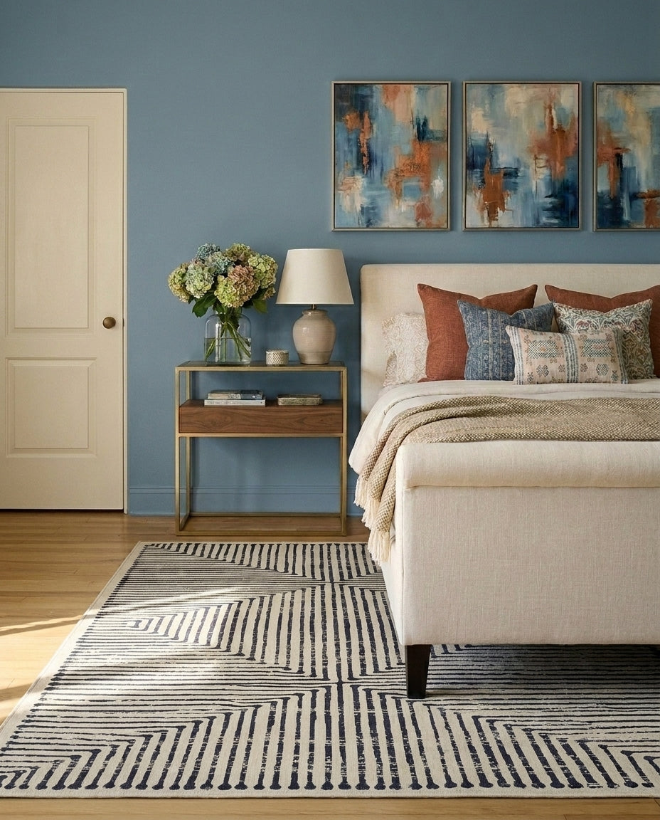 Hampton - Black & Ivory Rug