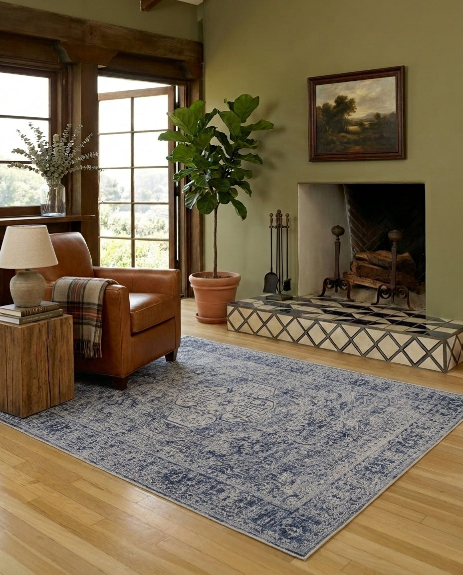 Aegean - Denim & Ivory Rug