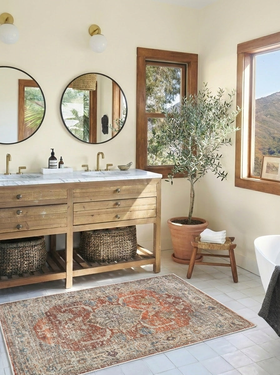 Florence - Persimmon & Olive Rug