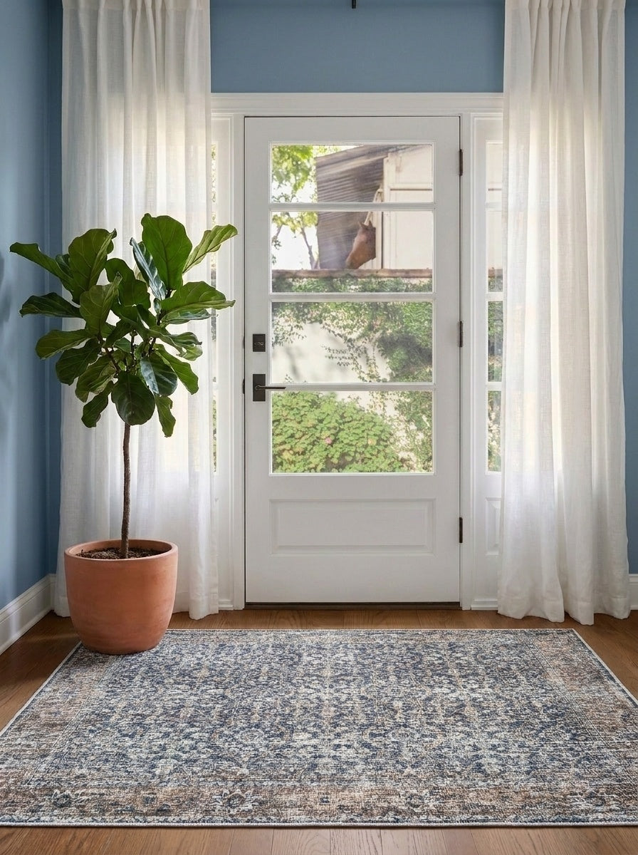 Hudson - Indigo & Camel Rug
