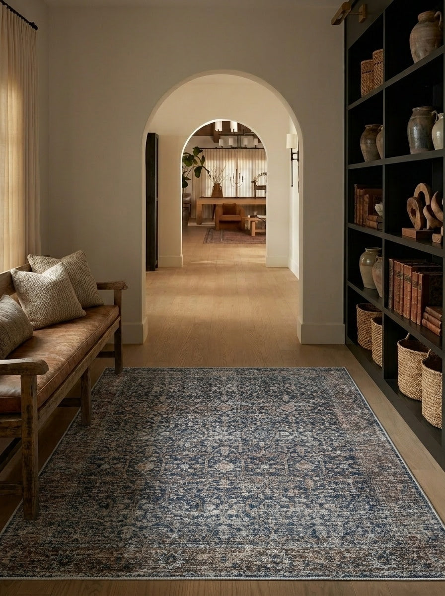 Hudson - Indigo & Camel Rug