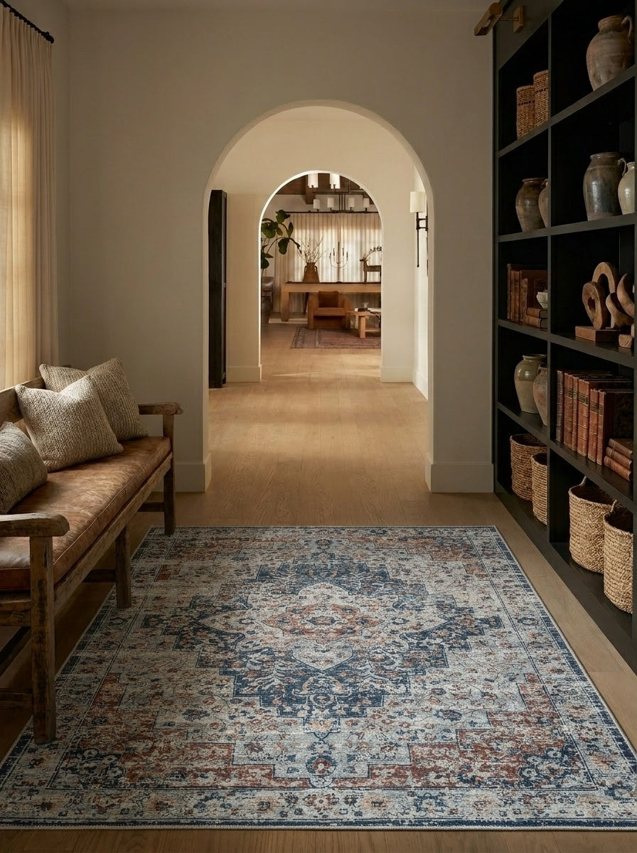 Cyprus - Teal & Terracotta Rug