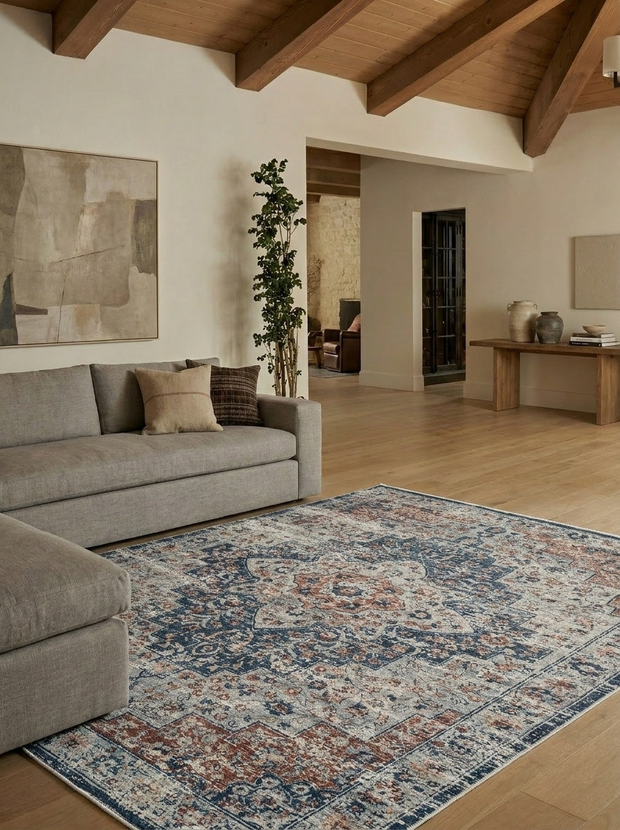 Cyprus - Teal & Terracotta Rug