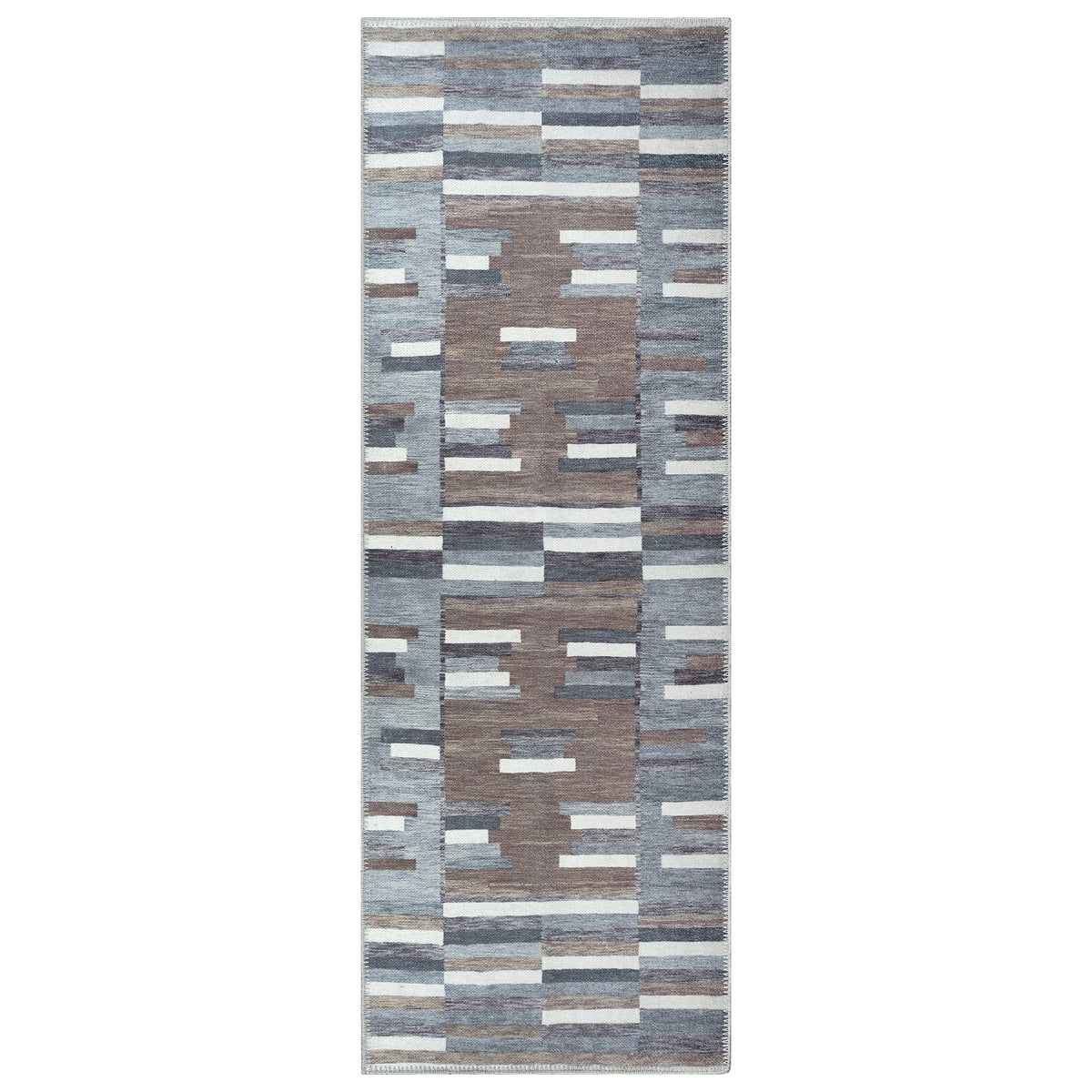 Ionia IO-55 Striped Blue and Brown Rug