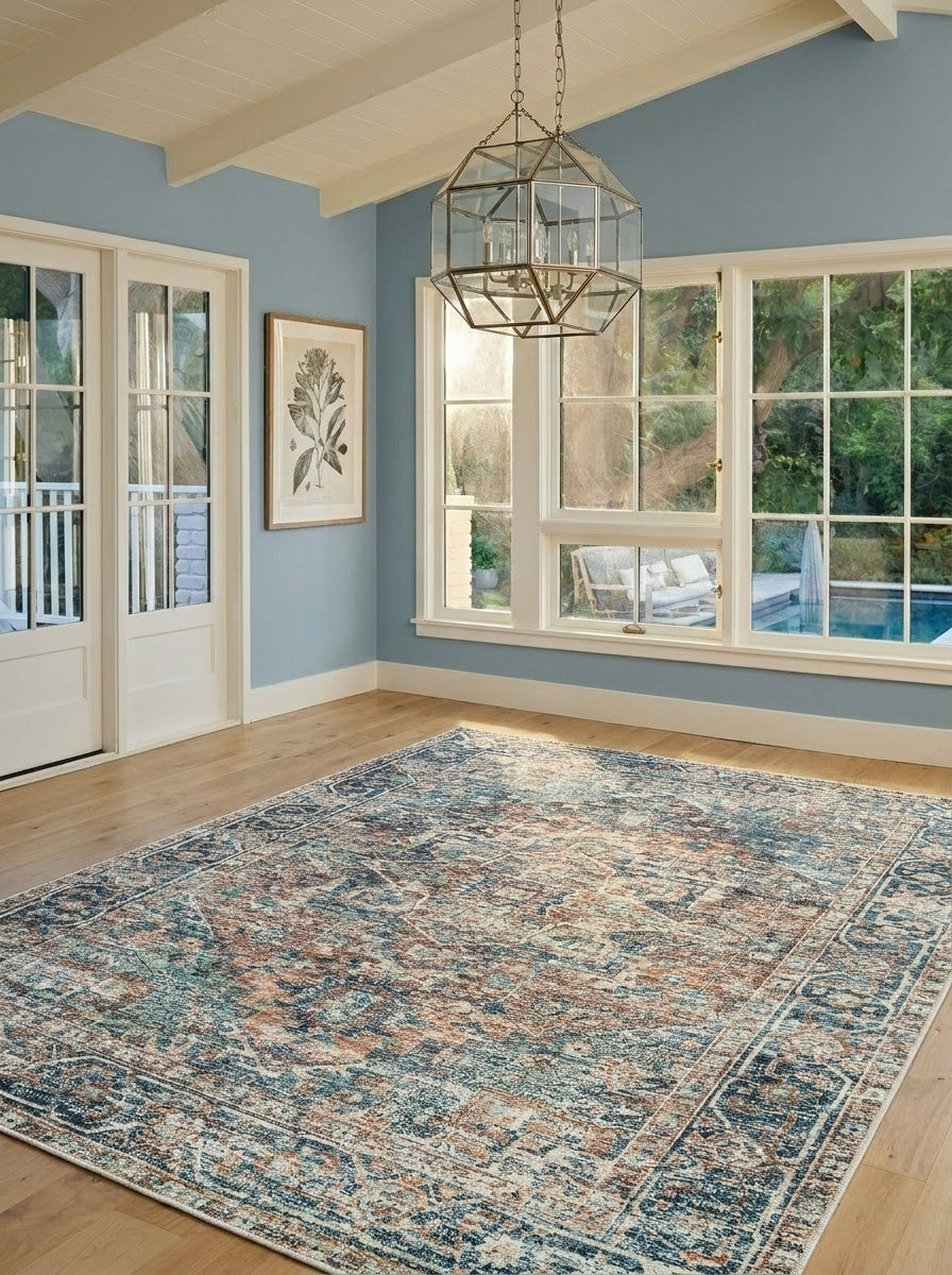 Vera - Teal & Tangerine Rug