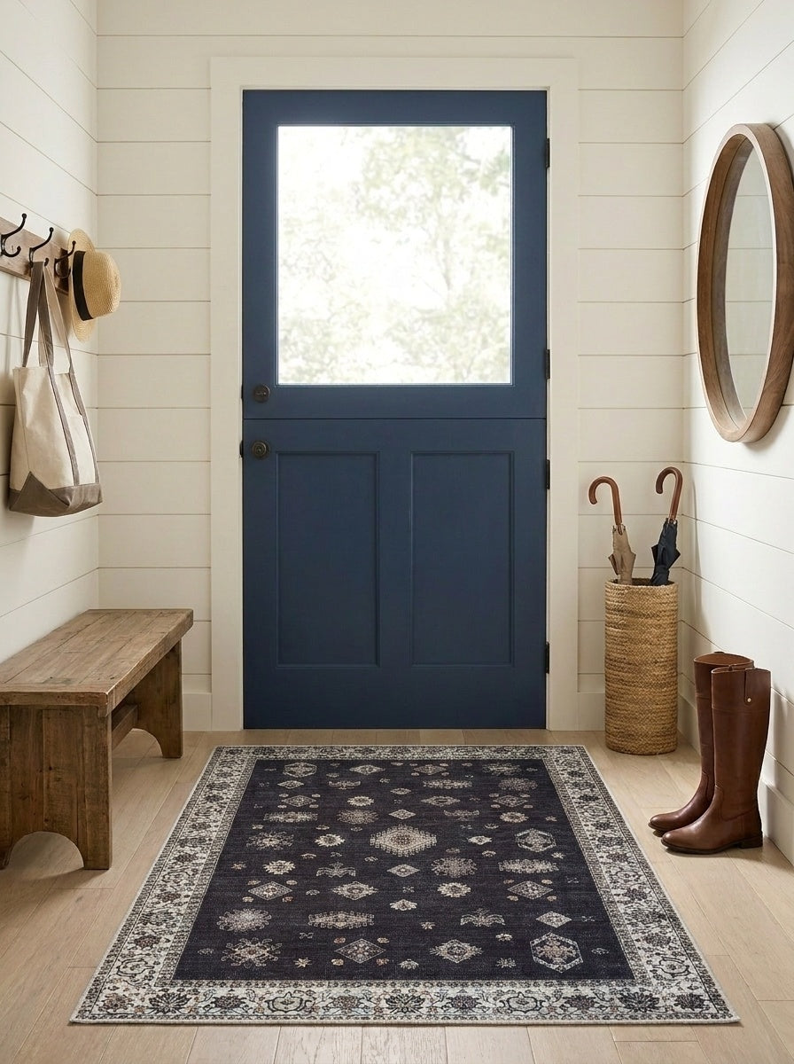 Midnight - Black & Ivory Rug
