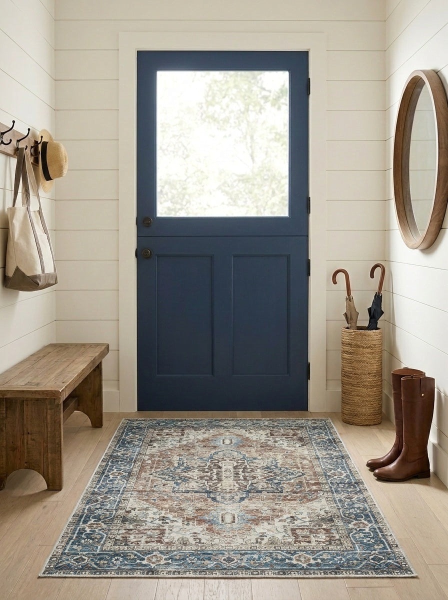 Vera - Terracotta & Teal Rug
