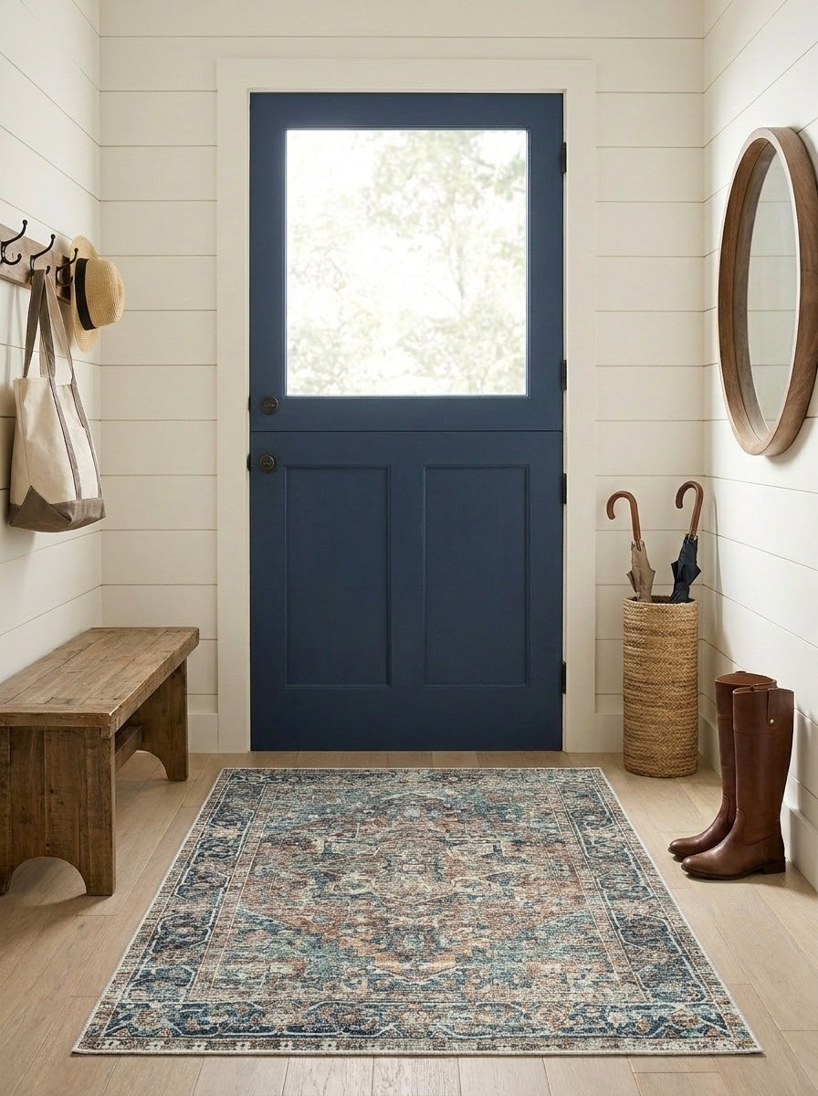 Vera - Teal & Tangerine Rug