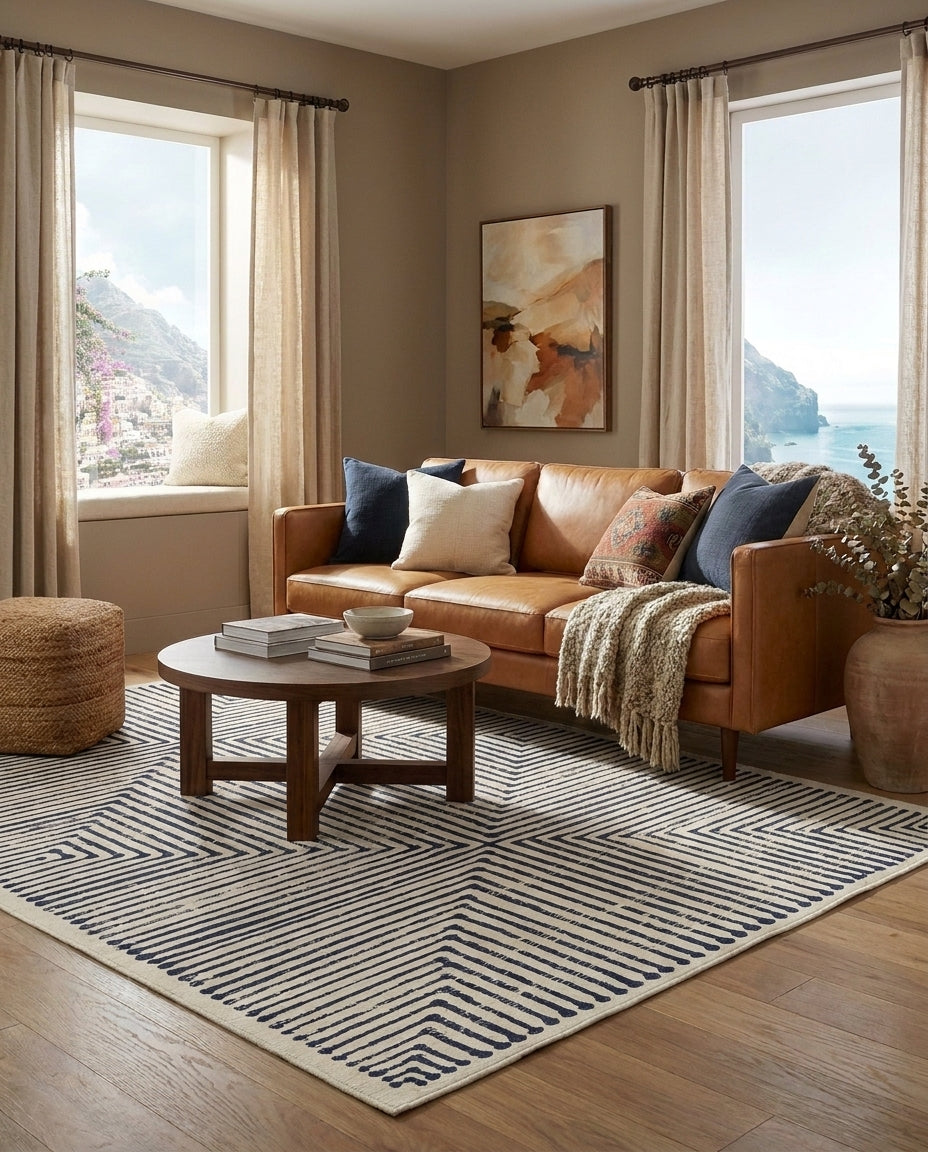 Hampton - Black & Ivory Rug