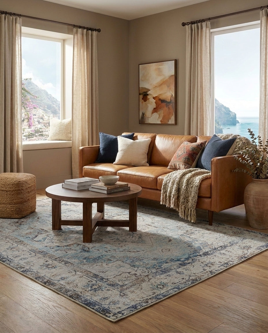 Pearl - Ivory & Soft Blue Rug