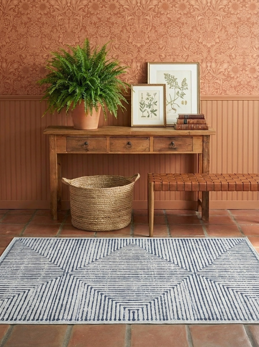 Hampton - Soft Blue & Ivory Rug
