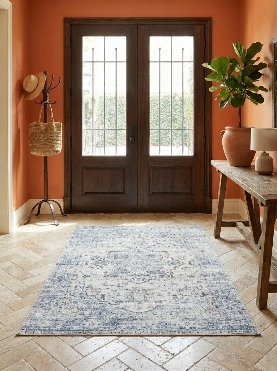 Skye - Soft Blue & Ivory Rug