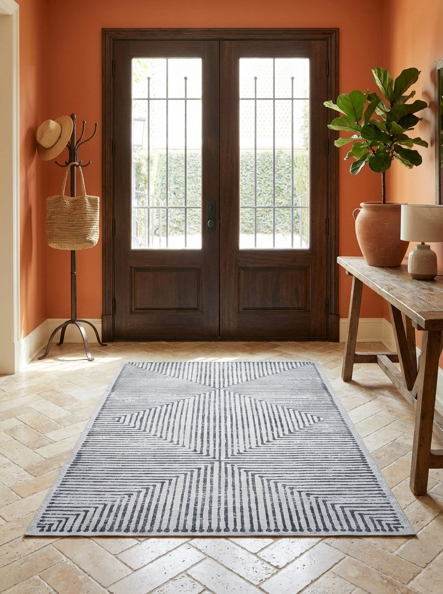 Hampton - Black & Ivory Rug