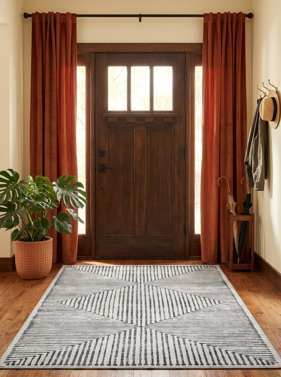 Hampton - Black & Ivory Rug