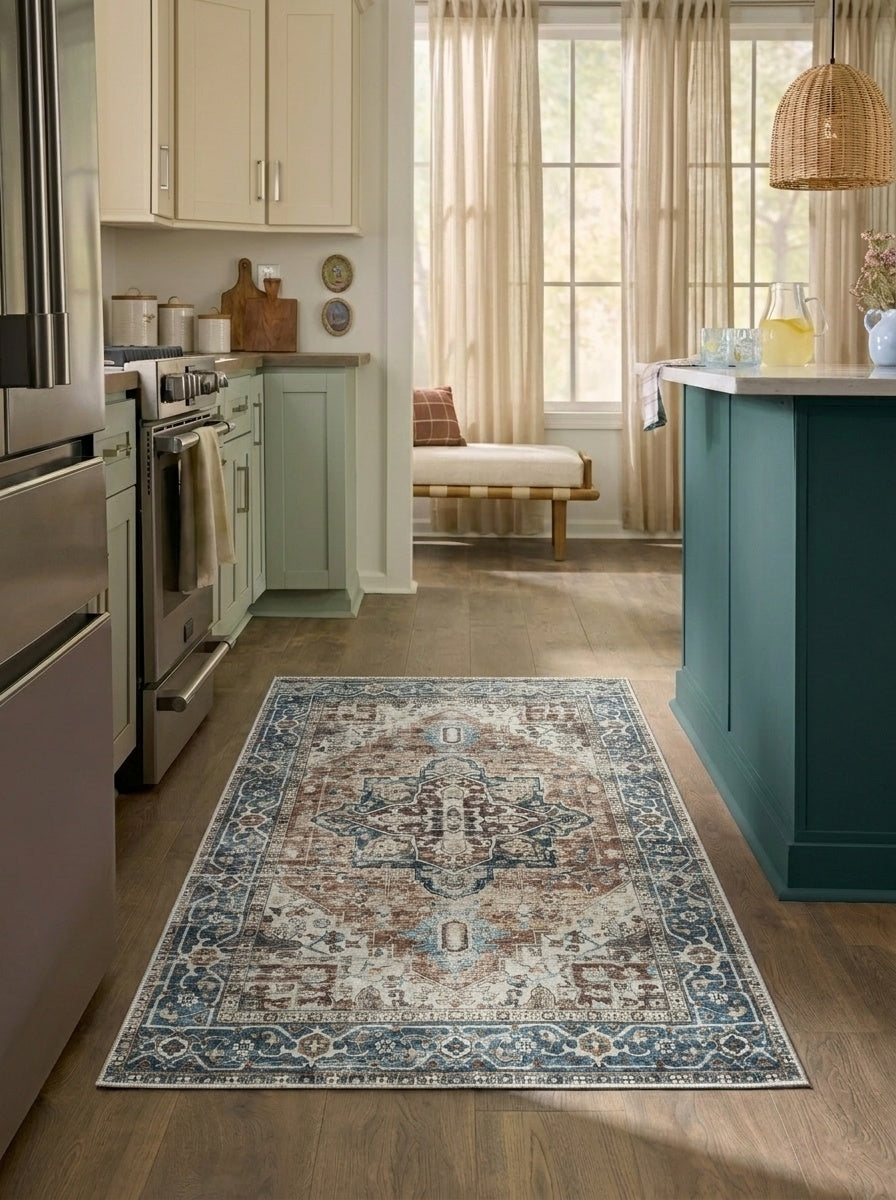Vera - Terracotta & Teal Rug
