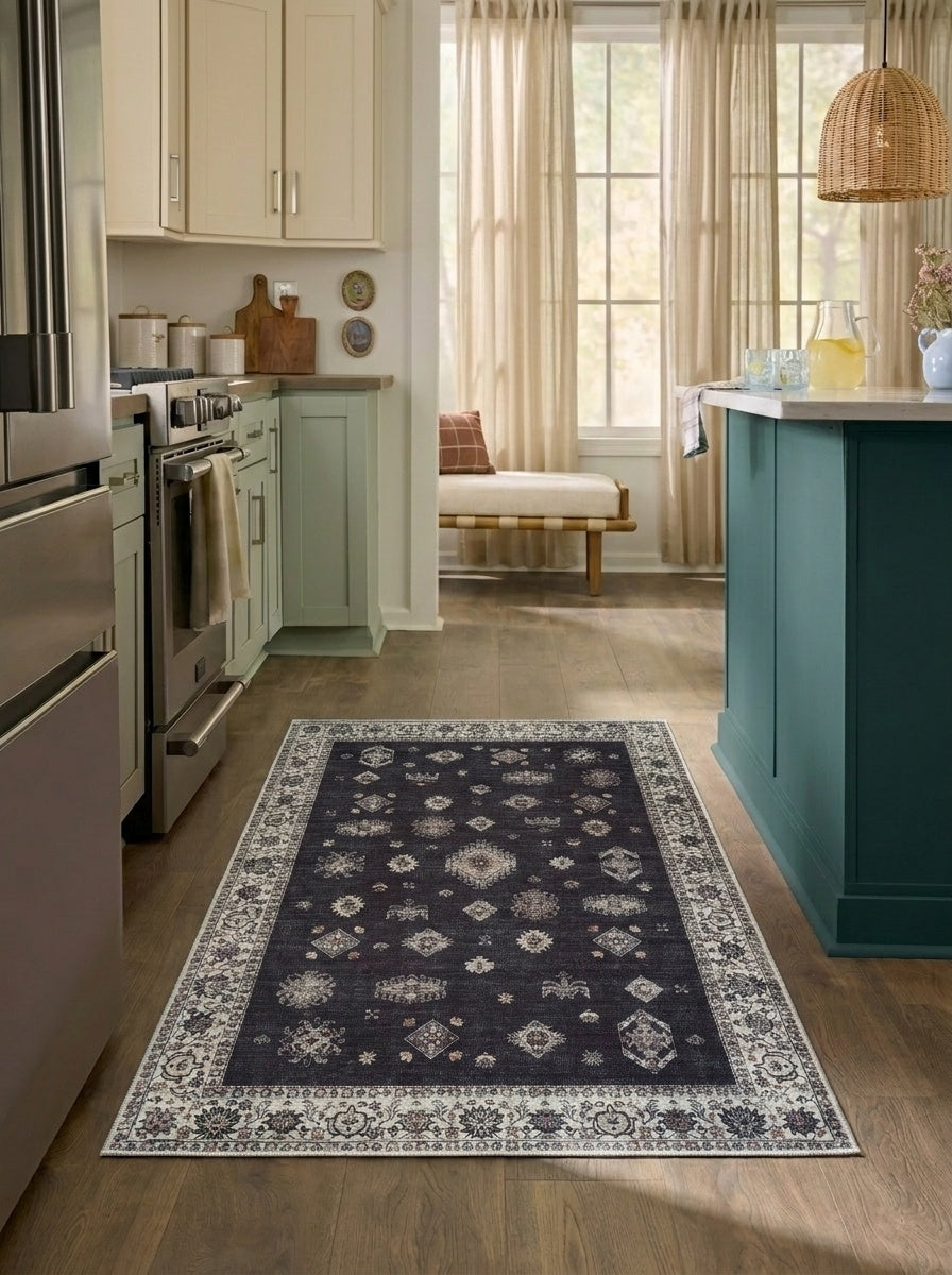 Midnight - Black & Ivory Rug