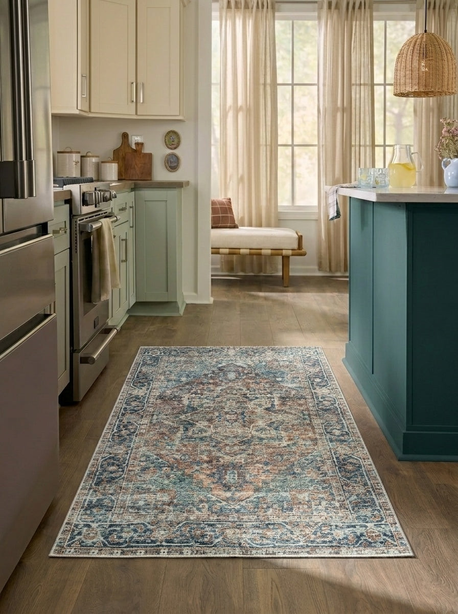 Vera - Teal & Tangerine Rug