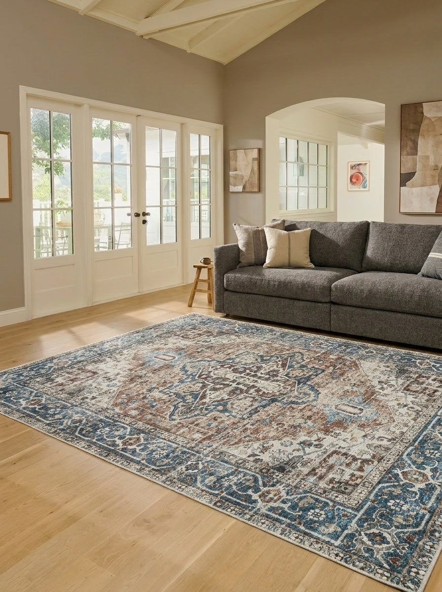 Vera - Terracotta & Teal Rug