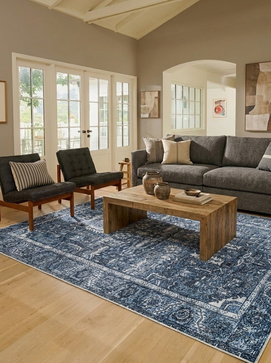 June - Denim Blue Rug