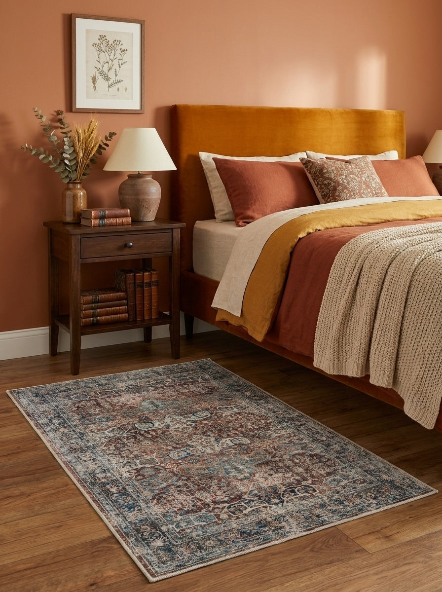Sienna - Brick & Indigo Rug