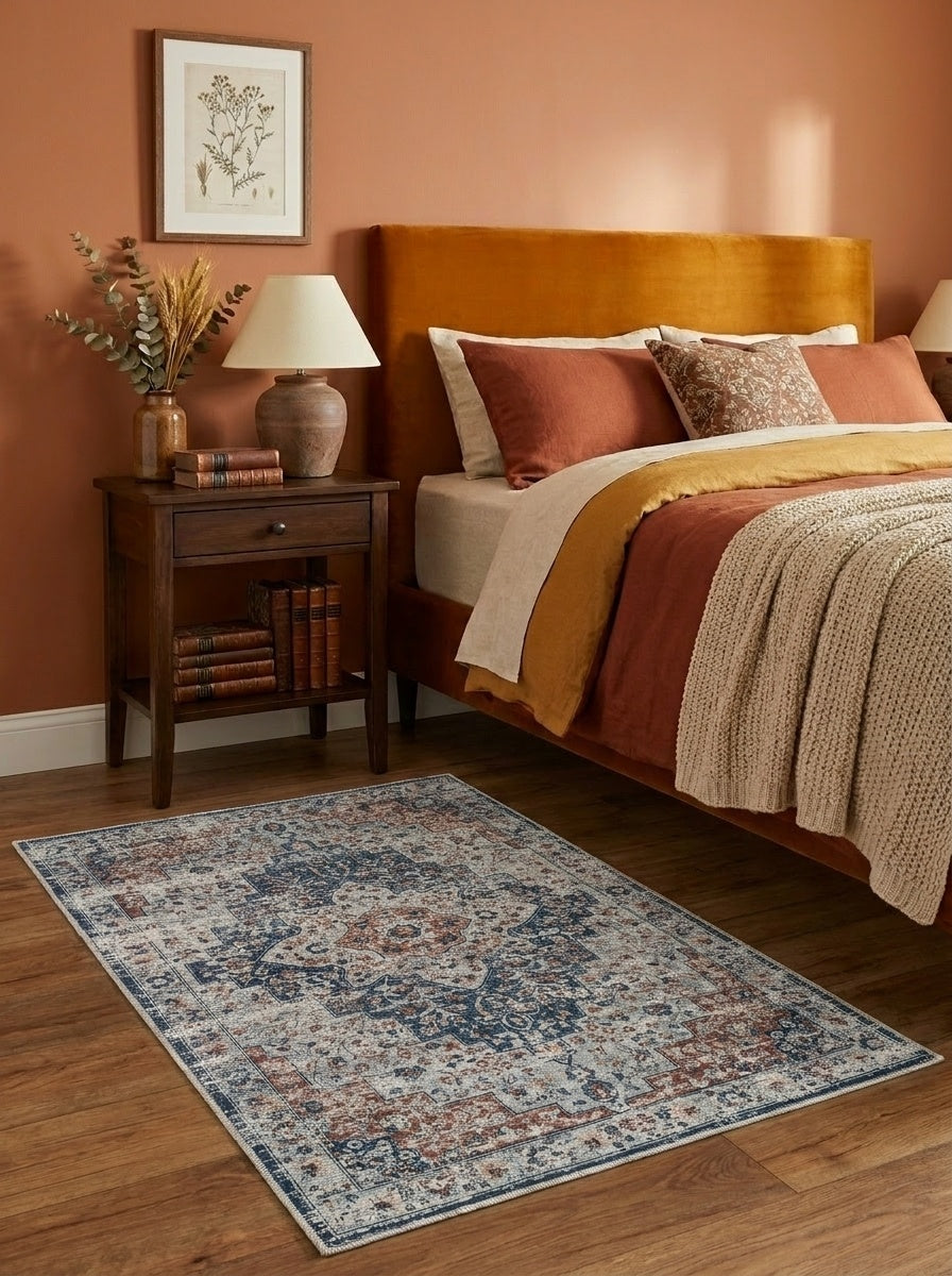 Cyprus - Teal & Terracotta Rug