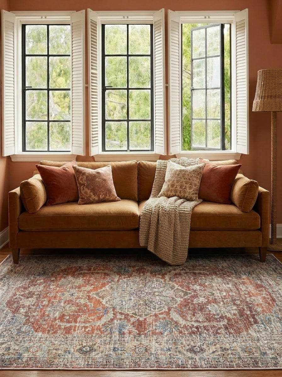 Florence - Persimmon & Olive Rug