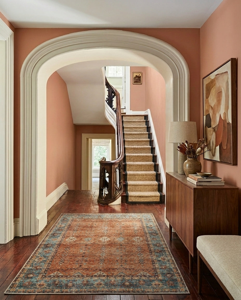Aurora - Sunset Teal Rug