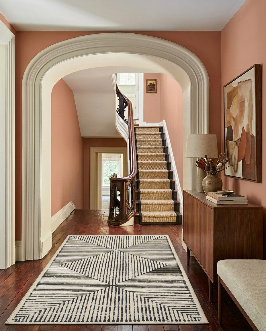Hampton - Black & Ivory Rug