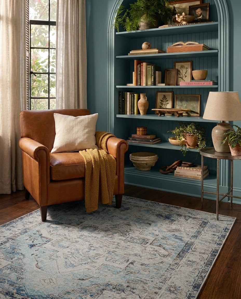 Pearl - Ivory & Soft Blue Rug