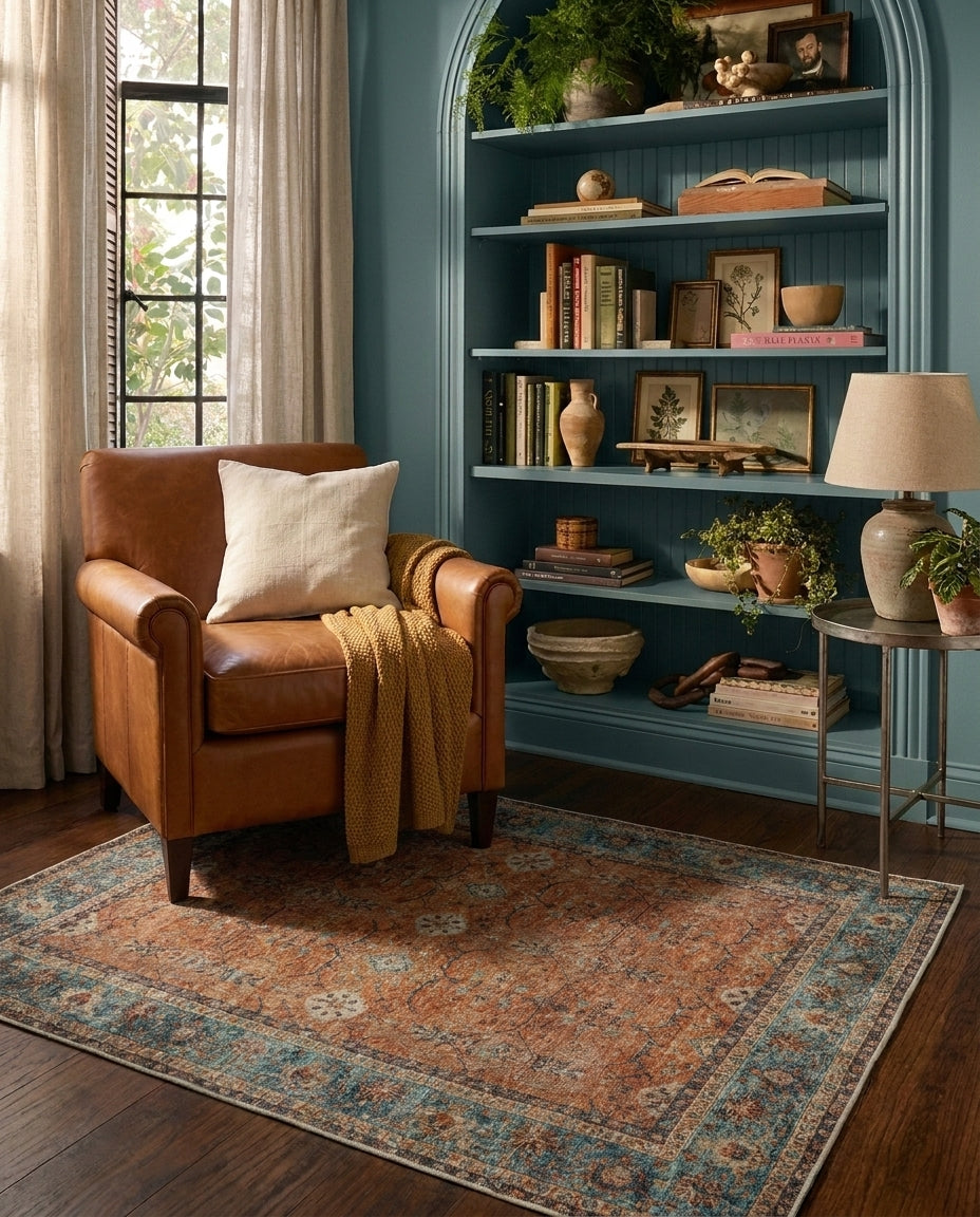 Aurora - Sunset Teal Rug