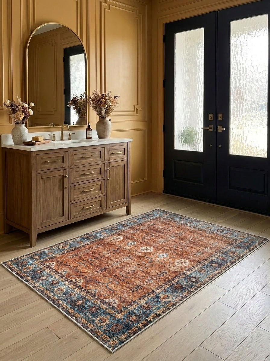 Aurora - Sunset Teal Rug