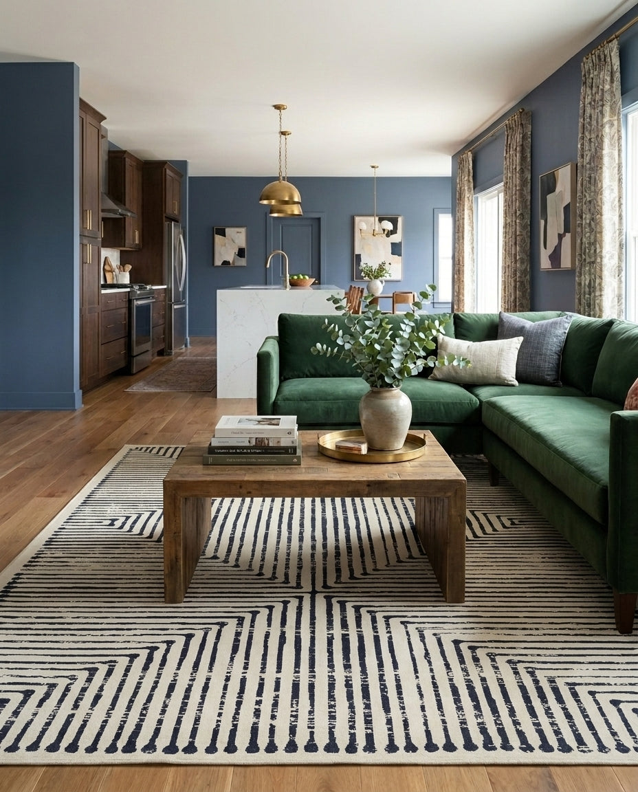 Hampton - Black & Ivory Rug