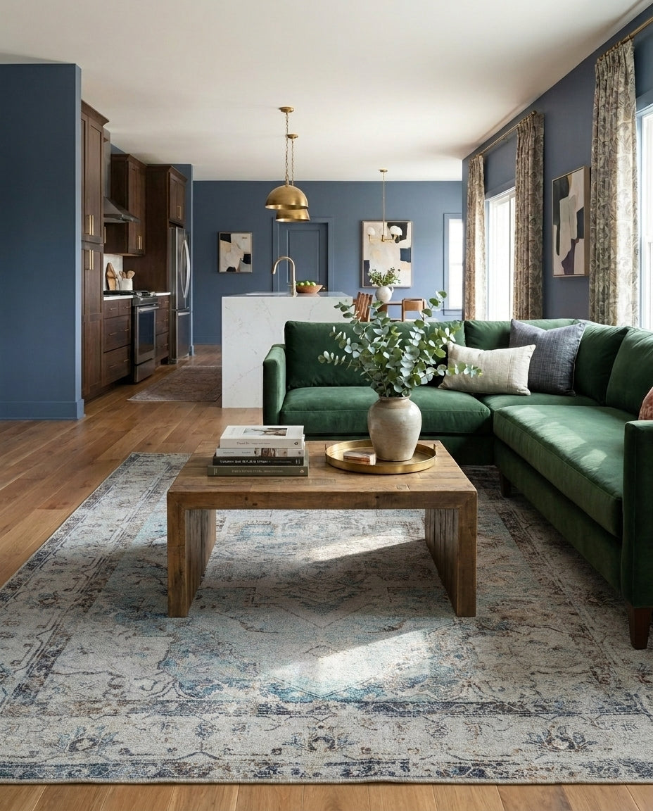 Pearl - Ivory & Soft Blue Rug