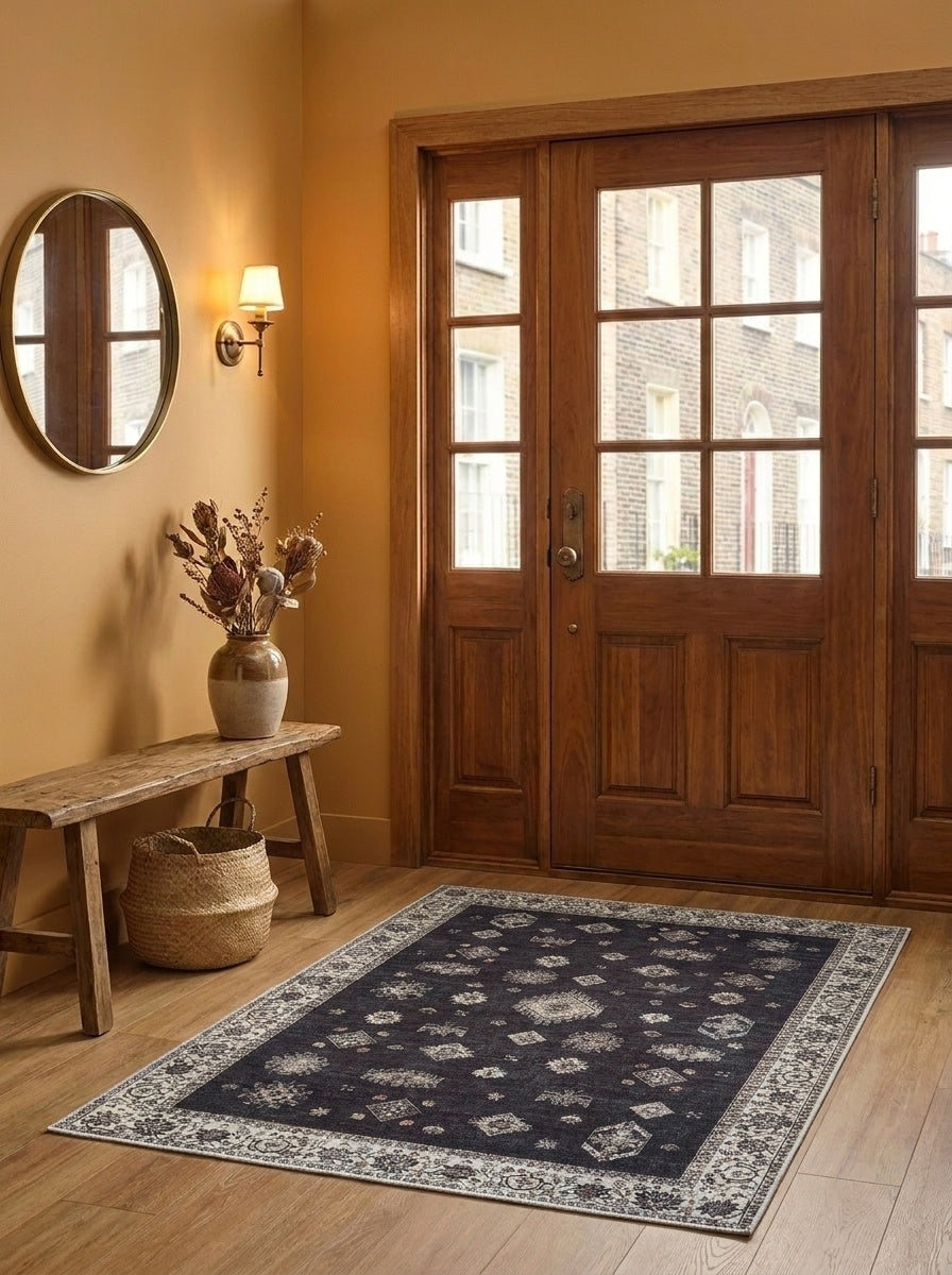 Midnight - Black & Ivory Rug