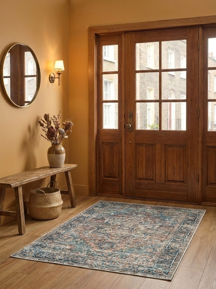 Vera - Teal & Tangerine Rug