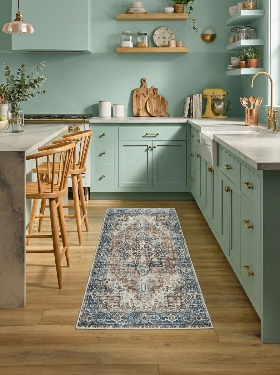 Vera - Terracotta & Teal Rug