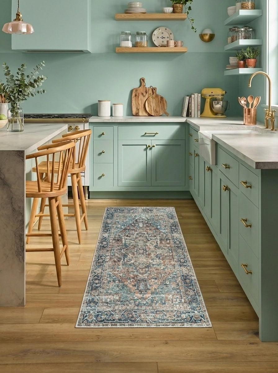 Vera - Teal & Tangerine Rug