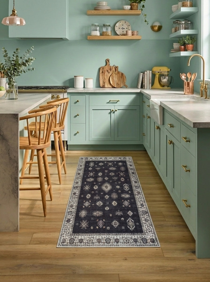 Midnight - Black & Ivory Rug