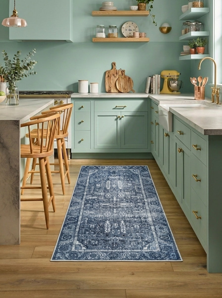June - Denim Blue Rug