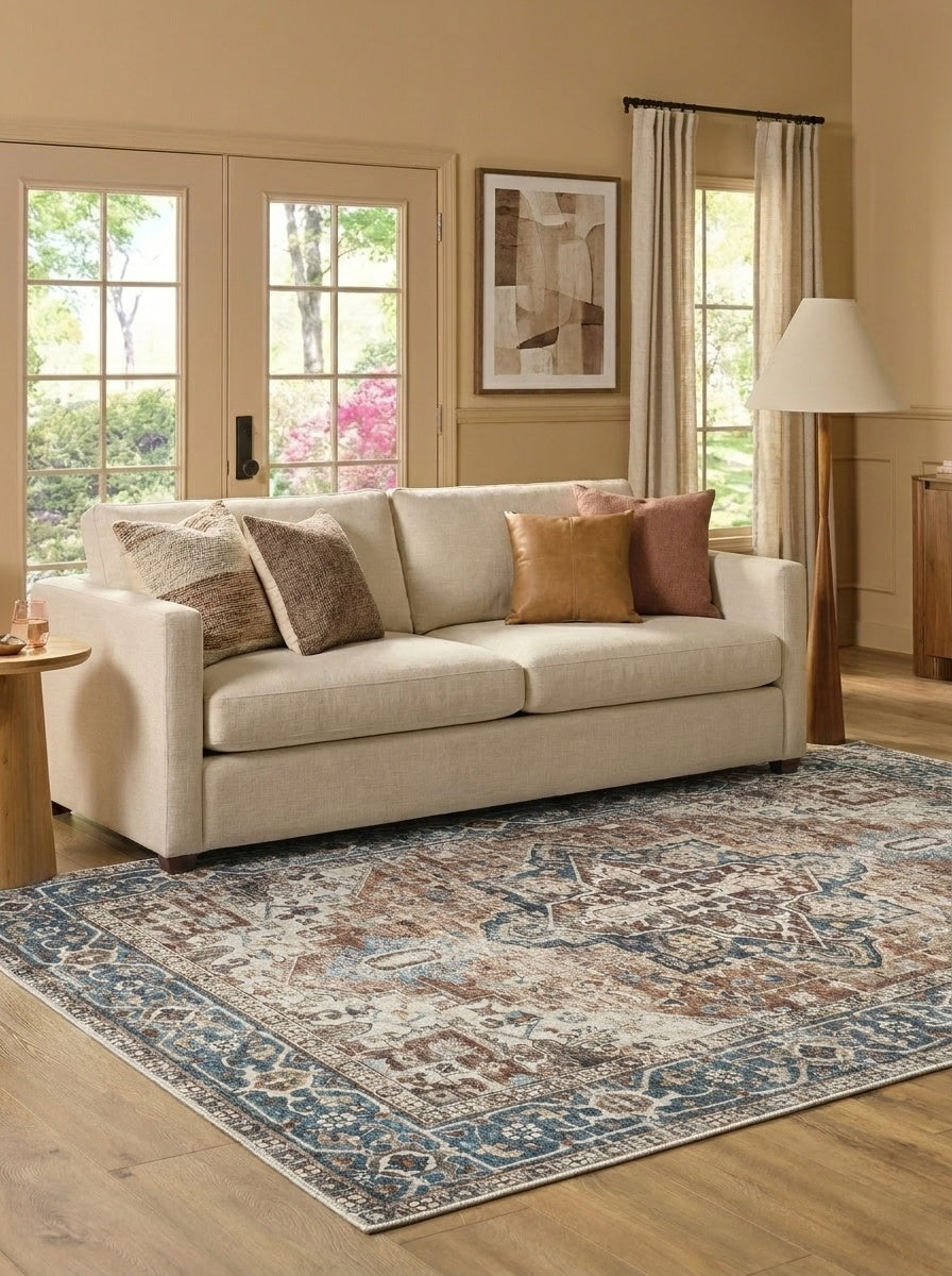 Vera - Terracotta & Teal Rug