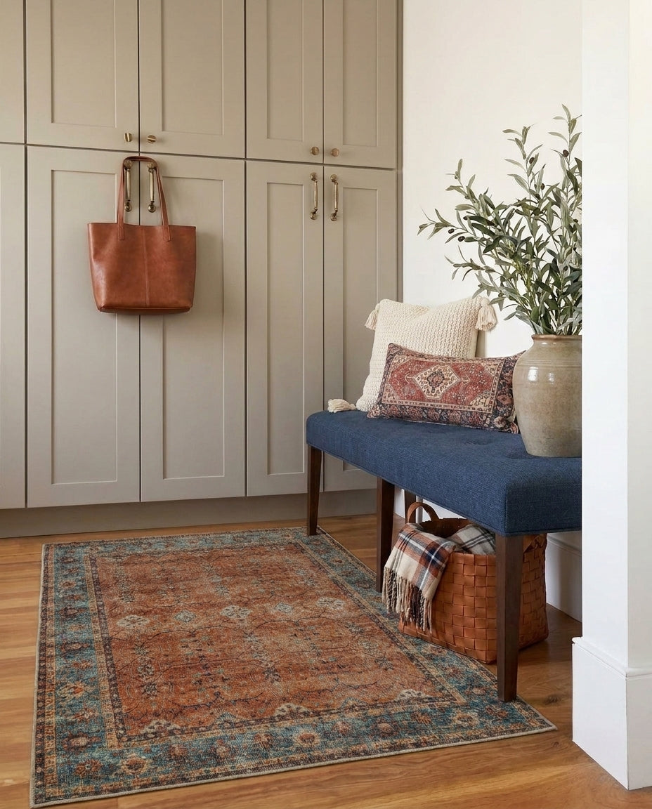 Aurora - Sunset Teal Rug