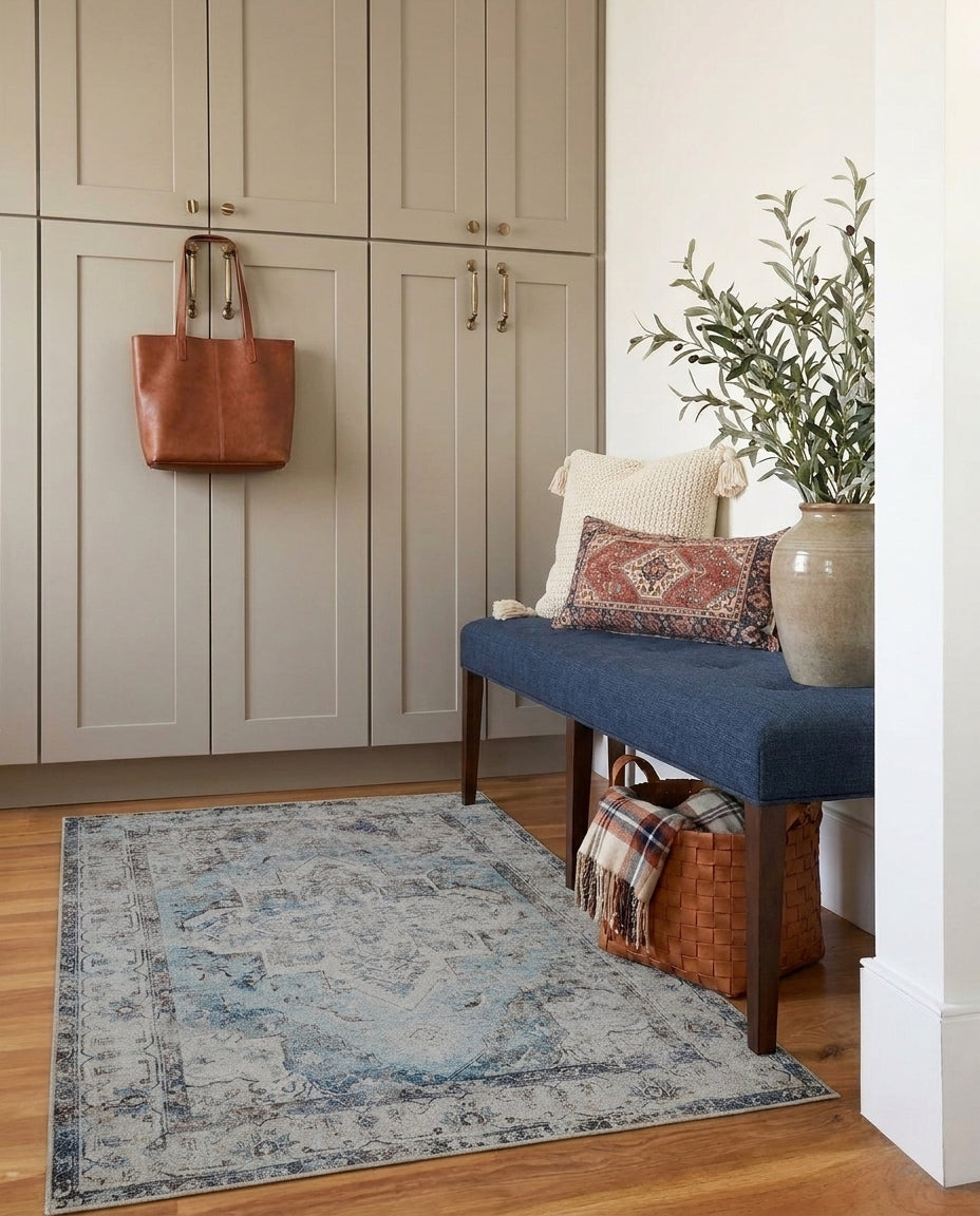 Pearl - Ivory & Soft Blue Rug